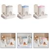 Food Feeder and Waterer Automatic Double Bowl Stable Non Slip Pet Feeding Dispenser for Dog Home Use