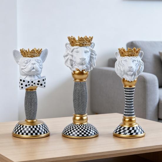Animal Ornaments, Decorative Painted Resin Ornaments, Modern Style Wine Cabinet Decor, for Living Room Bedroom Office