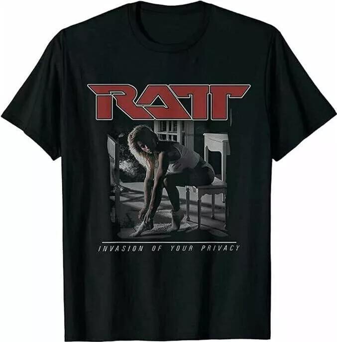

Винтаж Ratt Invasion Of Your Privacy Футболка Музыкальная Группа Хлопковая Футболка S-5XL Унисекс Футболка L