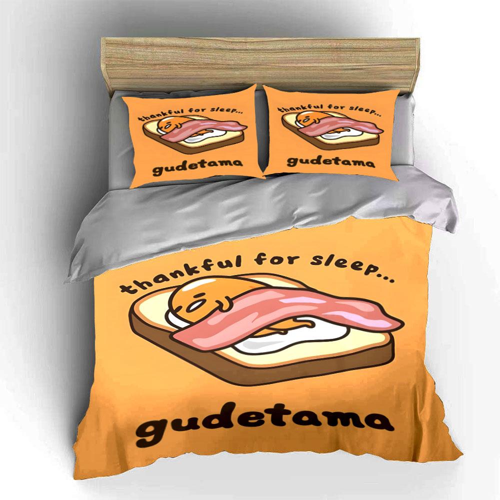 Egg on toast design. Bedding sets Duvet cover sets Duvet covers Pillowcases(1 * Duvet Cover 2 * Pillowcases without duvet insert)