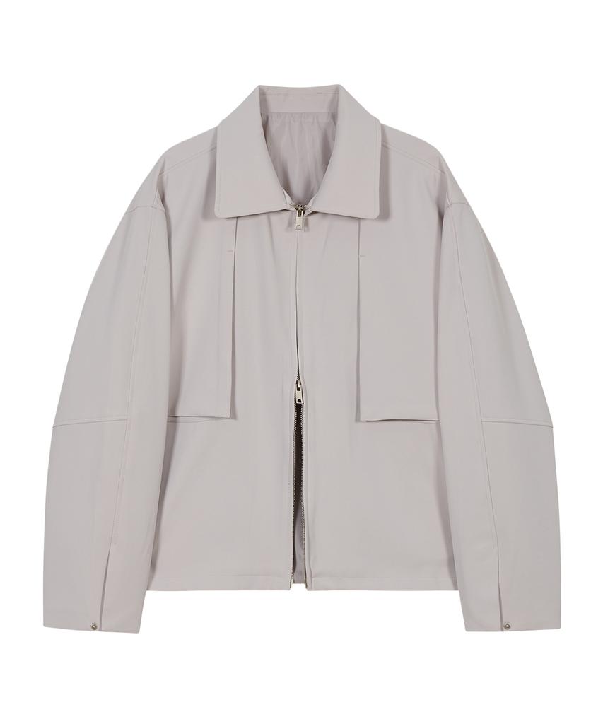 Ironyporno Whiteline 86-Iro241 Monotone Placket Jacket Light Grey