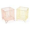 Nordic Iron Square Storage Basket - Four-Legged Desktop Organizer for Makeup and Sundries