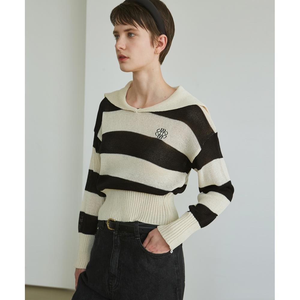 

NICKNICOLE SAILOR STRIPE KNITBLACK