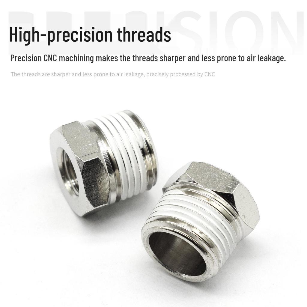 Pneumatic Threaded Straight Connector BU/BB Series