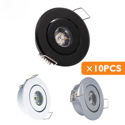 10pcs LED Mini Downlight 3W 1W 85-265V Spot Light Ceiling Lamp Dimmable 110V 220V Embed White Black Silver Including Drive