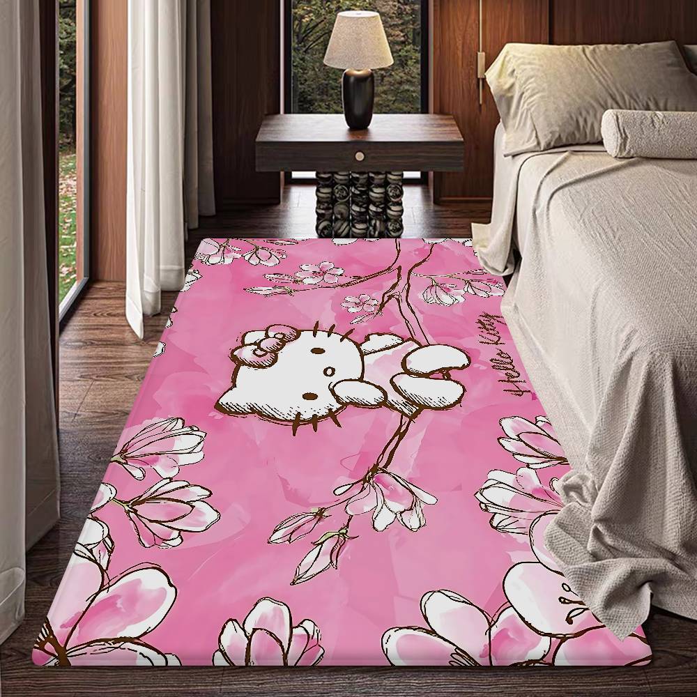 H-Hello Kitty Floor Mat Rectangle Anti-slip Home Soft Badmat Front Door Indoor Outdoor Mat Welcome Doormat