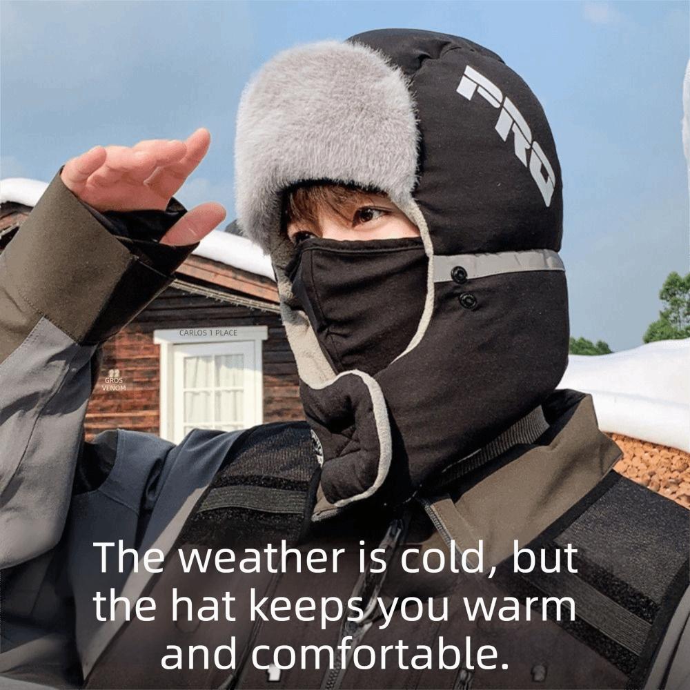 Windproof Winter Mask Hat Anti Fog Warm Ski Hat Casual Riding Lei Feng Hat  Biking