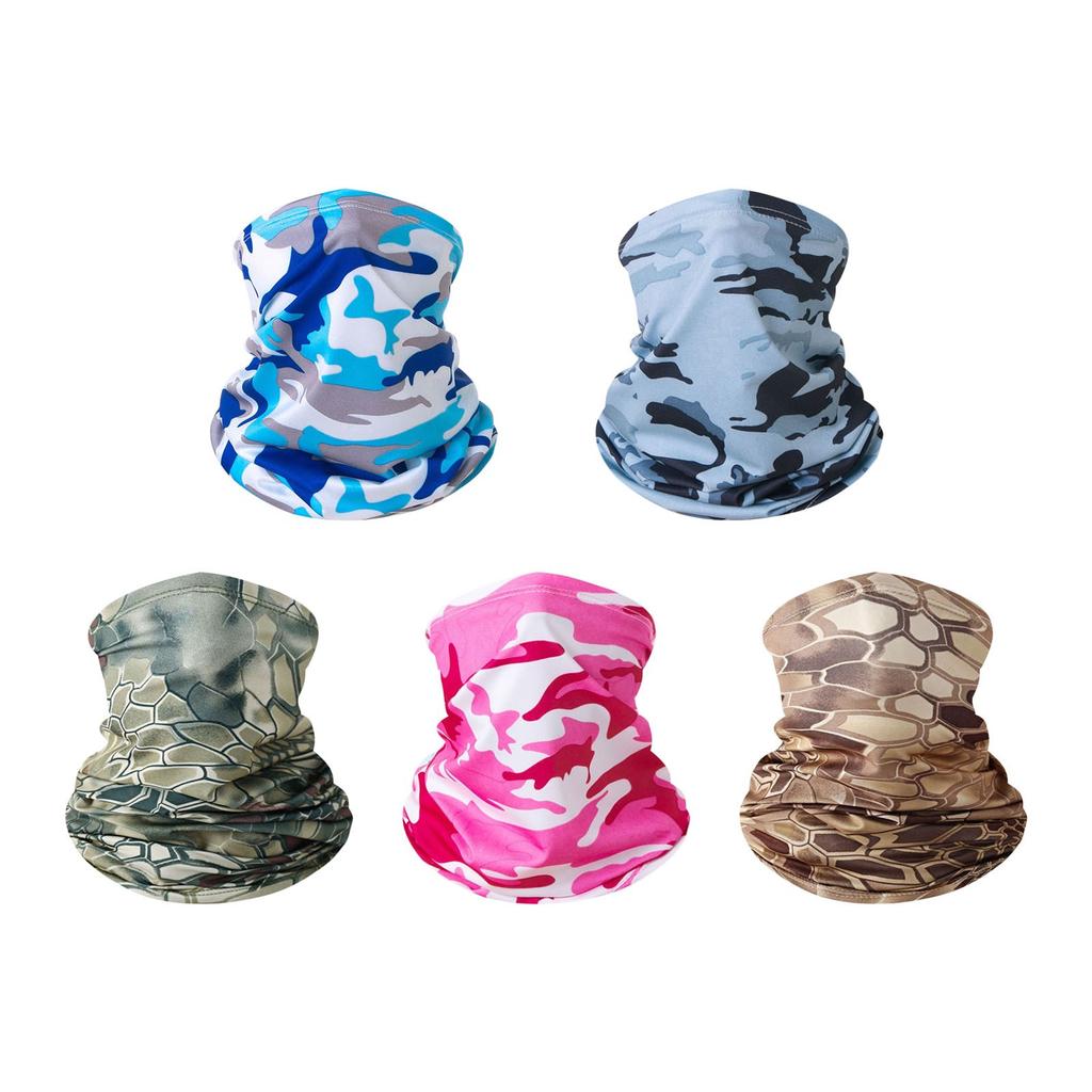 Multifunktionale Camouflage-Print-Halsmanschette Gesichtsbedeckung Leichtes atmungsaktives Bandana für Outdoor-Aktivitäten Radfahren Laufen Wandern