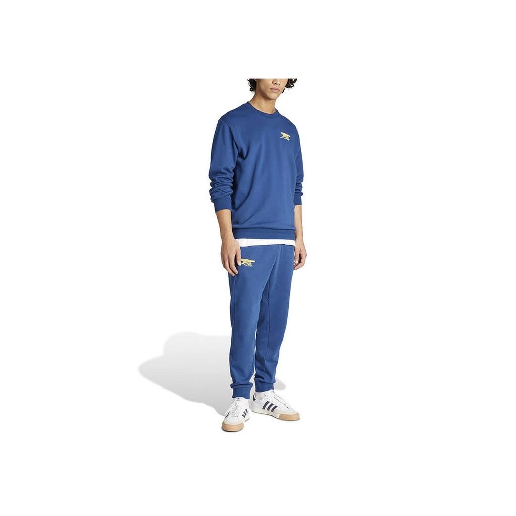 adidas New Year Edition Arsenal Soccer Casual Pullover Crewneck Sweatshirt Men Tops Blue IU2072