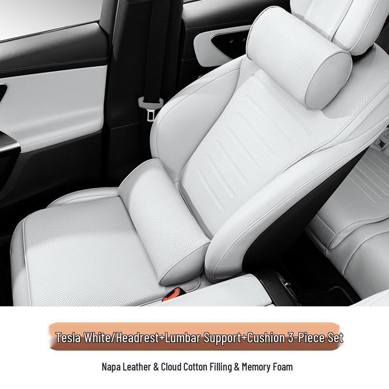 Maybach S-Class Bio-Cotton Car Seat Cushion Set with Headrest and Lumbar Support Pillow