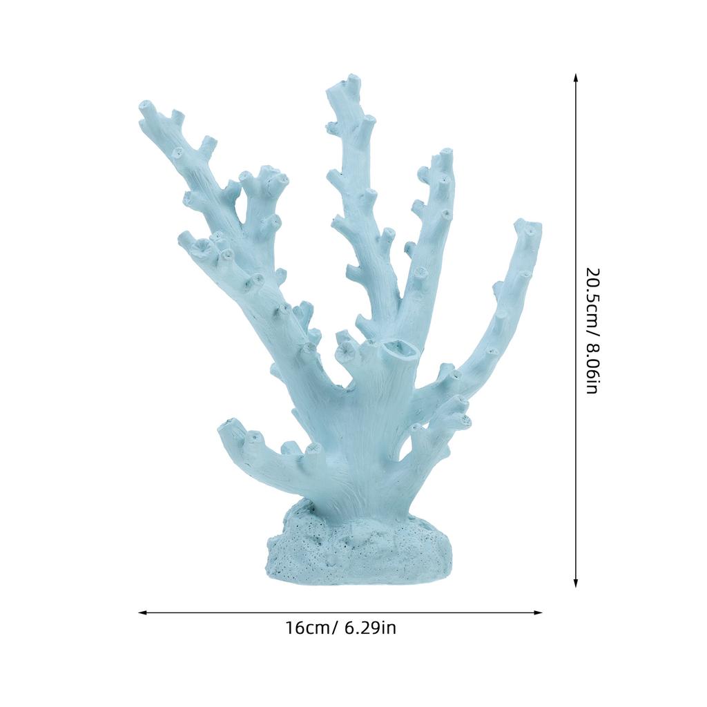 Elegant Resin Coral Decor Mediterranean Theme Serene Atmosphere Fish Tank Accessories Home Interior Enhancement