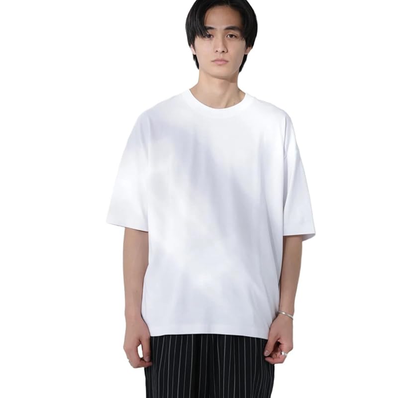 

[Nano Universe] Anti Soaked (R) Prevent sweat stains crew neck big silhouette T-shirt men s L 030 white 668-5124203