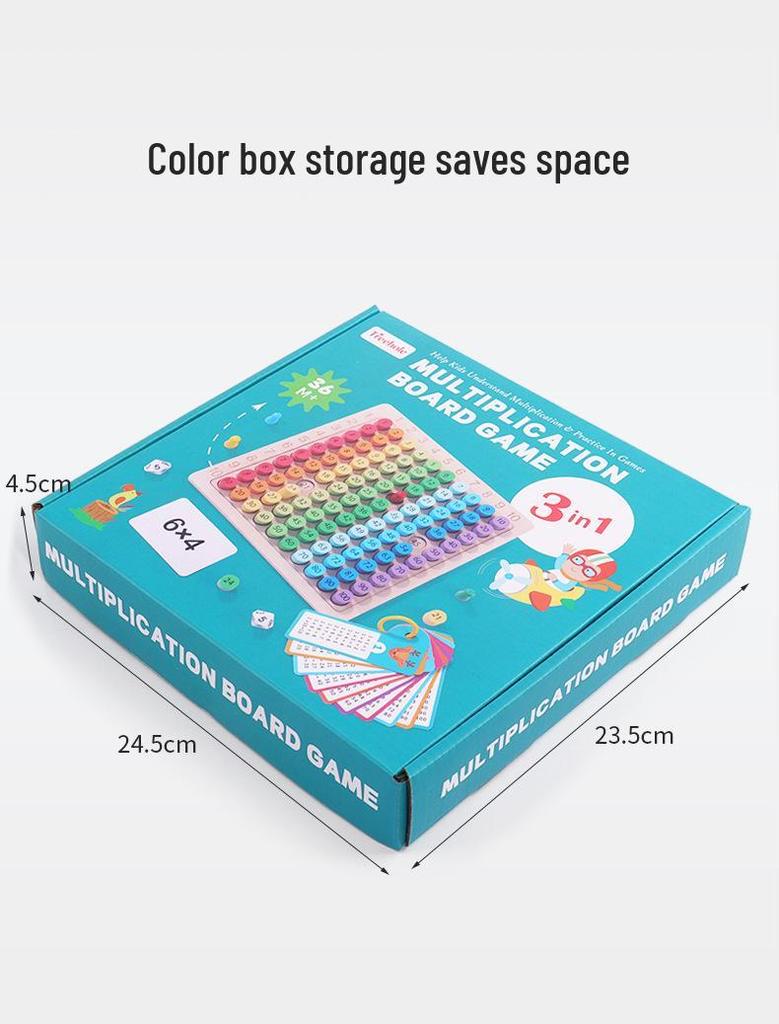 Kids 3-in-1 Multiplication Board: Early Learning Puzzle Toy for Ages 1-100