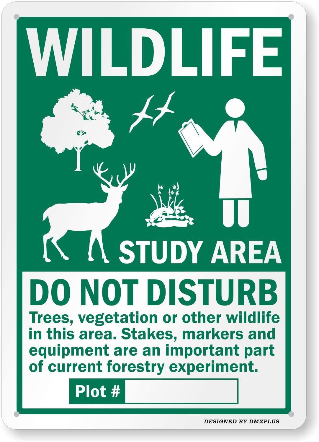 

Wildlife Study Area Do Not Disturb Trees Vegetation Wildlife in This Area Sign MetalAluminum 20x30cm（7.8x11.8inch）