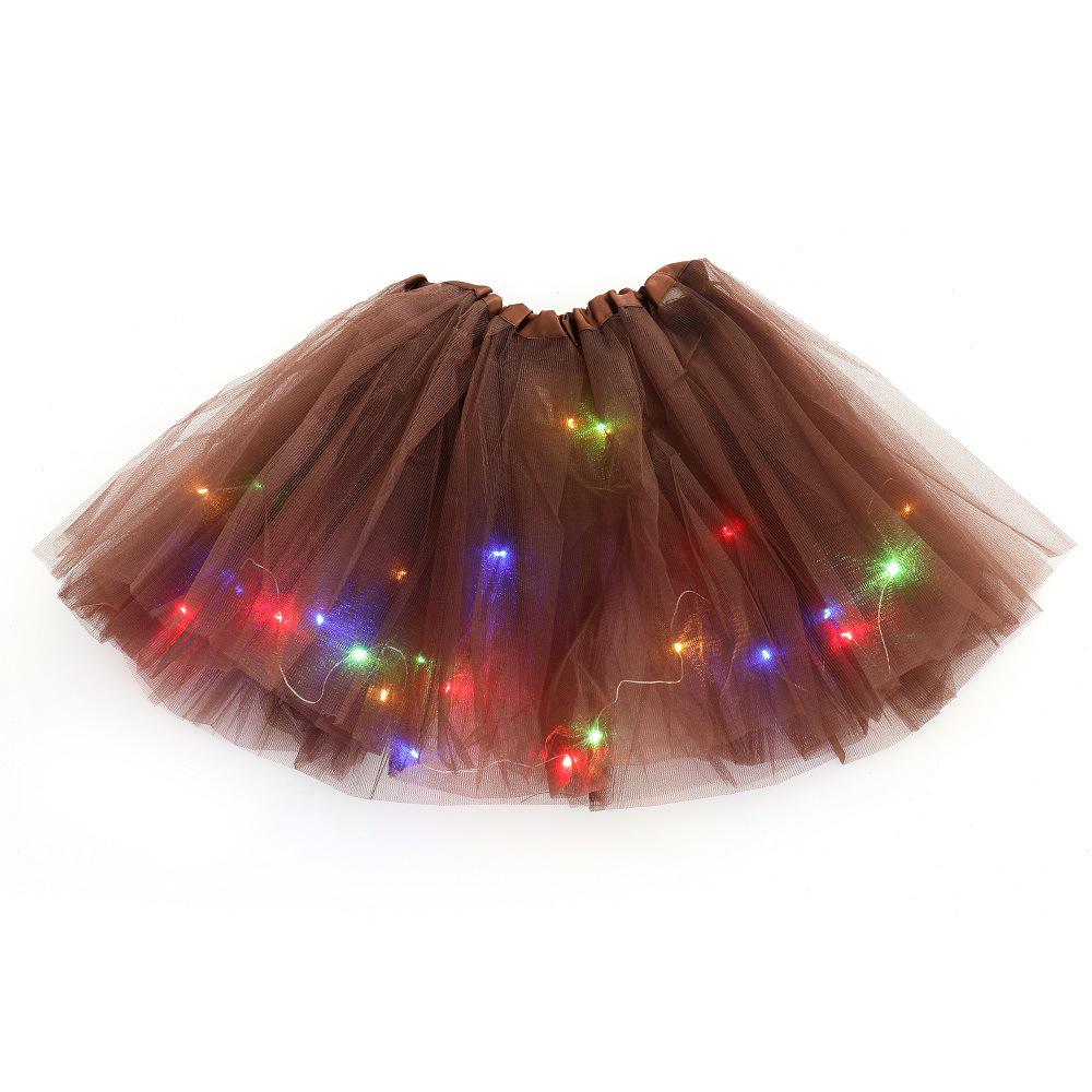 European & American Adult LED Luminous Tutu Skirt - Light-Up Mesh Half-Body Design
