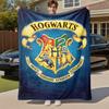 1pc Hogwarts Harry Potter Crest Outdoor Flannel Throw Blanket All Season Soft Warmth,Home Decor 1031229