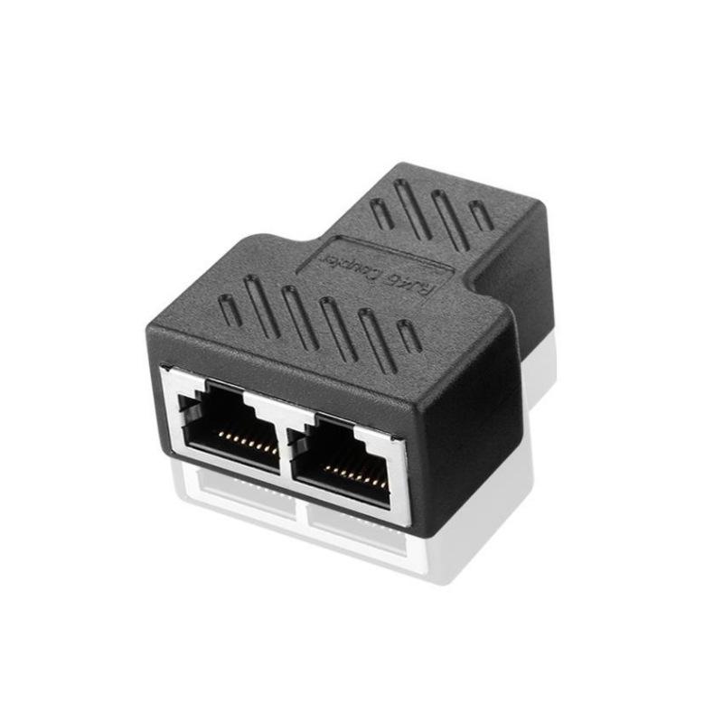 

Покращений чорний розгалужувач мережевого кабелю RJ45, адаптер 1-до-2, тристоронній роз єм