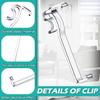 Blulu 3 Inch Valance Clips Window Blind Hidden Clip Clear Plastic Retainer Latent for Horizontal Blind(12 Pieces)
