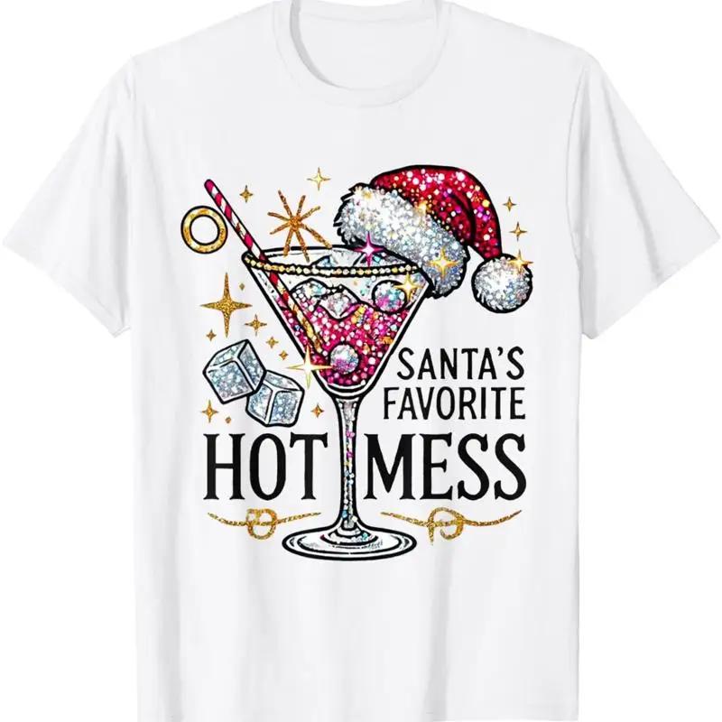 Santas Favorite Hot Mess Funny Margarita TShirt