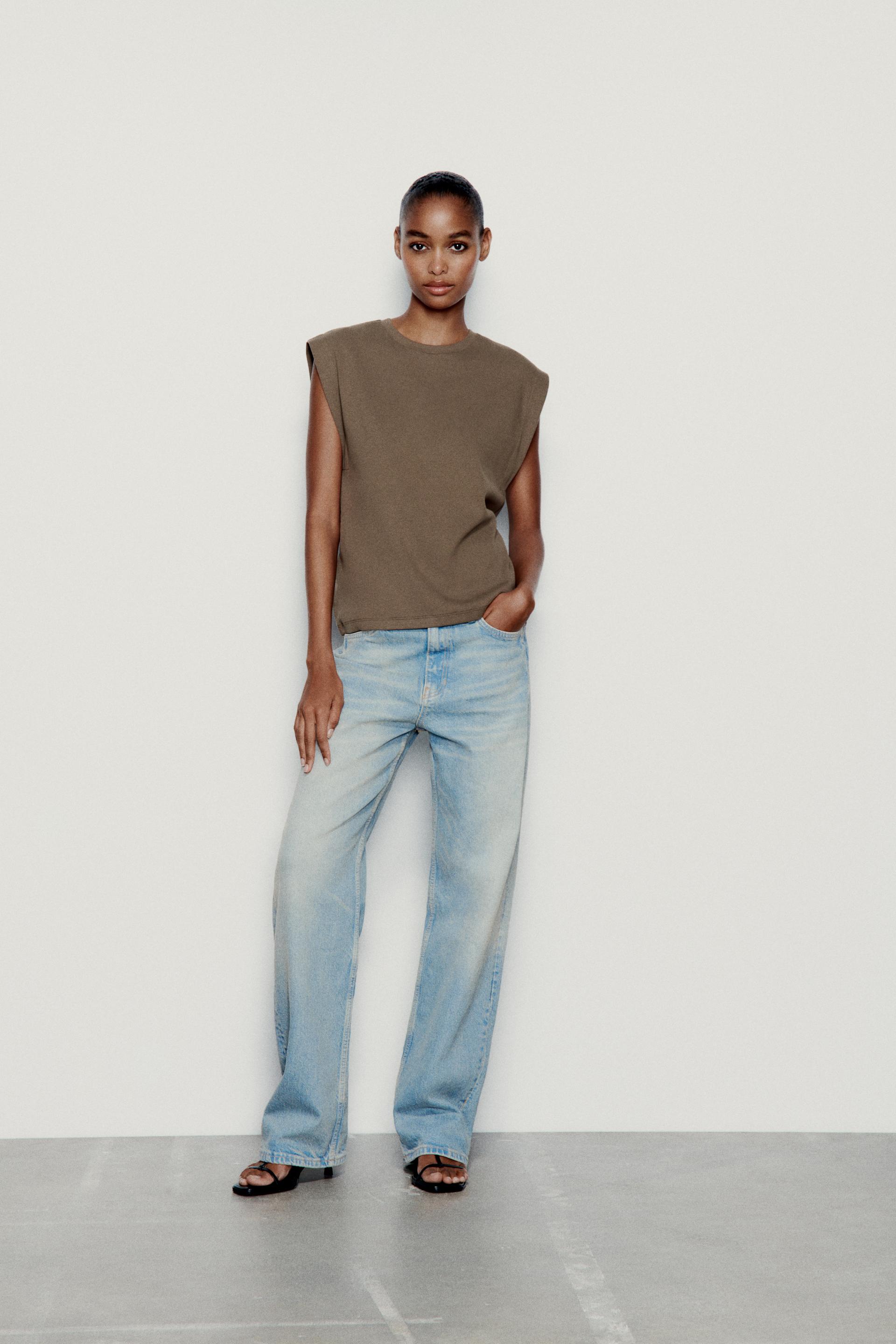 

ФУТБОЛКА С ЗАПАДНЫМИ РУКАВАМИ В РЕБРИКУ