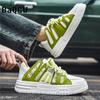 Fashion Designer Striped Patchwork Korean Chunky Sneakers for Men Vulcanized Shoes Platform Skateboard Casual Running Tennis Sport Shoes