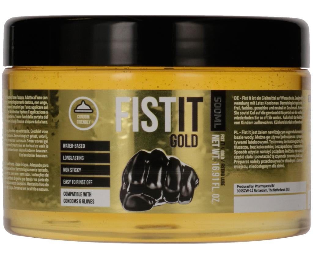 Gold Fisting Gel Water Base 500mL - Fist It - Anal Lubricants