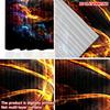 Set Of 2 Flaming Basketball Curtains Digital Printing Dynamic Orange Blue Fireball Black Background Sports Fan Room Decor Curtain Polyester
