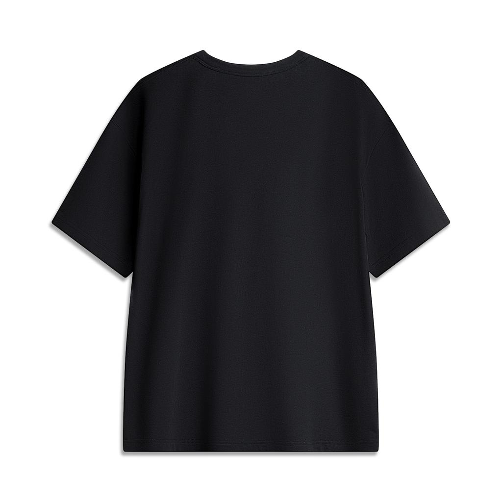 Li Ning X Badfive Basketball Series Logo Print Short Sleeve T-Shirt Men Tops Black AHSU157-2