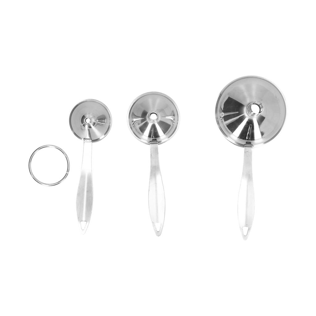 3PCS Stainless Steel Funnel Mini Funnel Oil Vinegar Wine Spice Sauce Leakage Household Oil Leakage