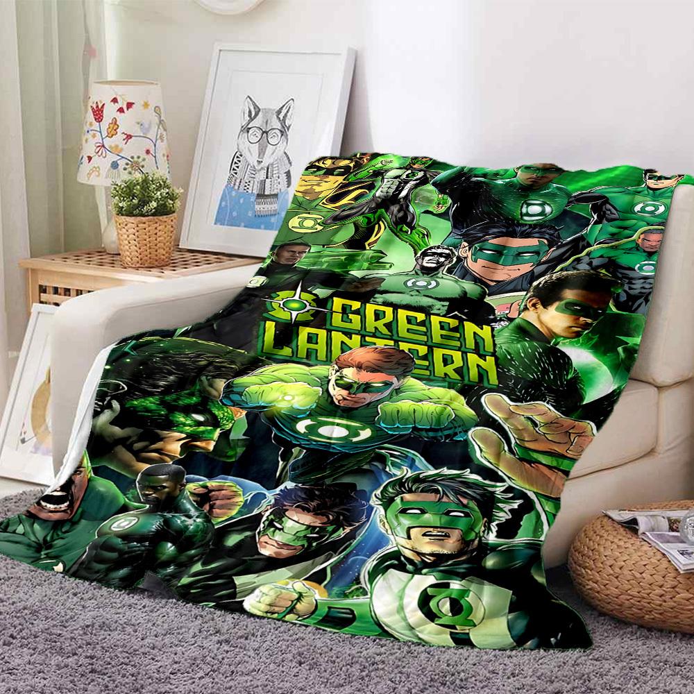 1 Stück Green Lantern Decke Polyesterfaser, Ganzjahreskomfort für Sofa, Bett, Büro, Auto, Camping, Ideale Heimdekoration & Geschenk, Bürokomfort