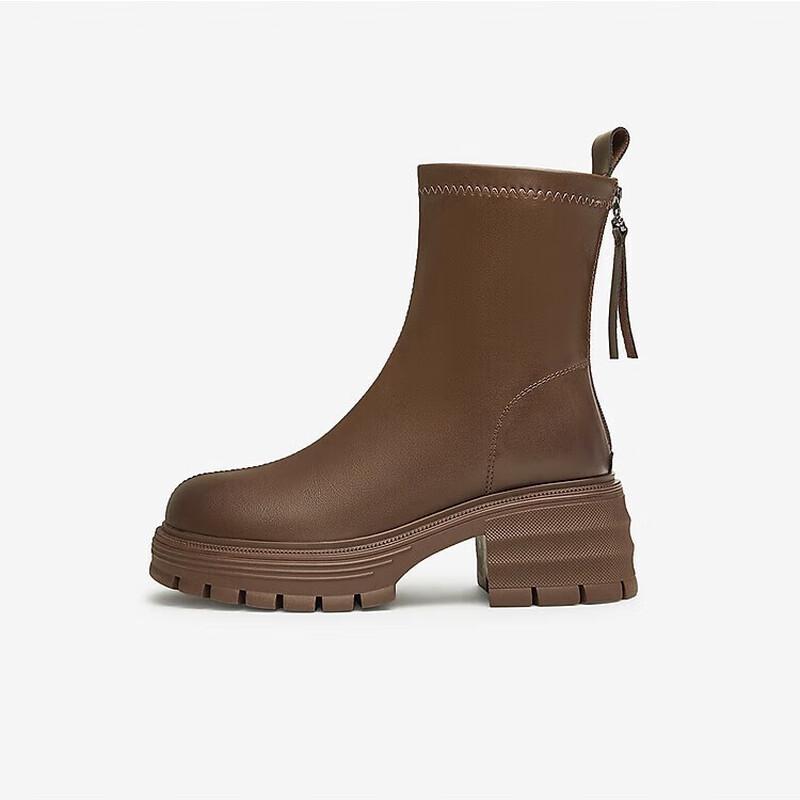 TATA Women s Fashion Casual Ankle Boots 38