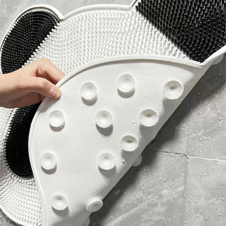Cuscinetto massaggiante in silicone Panda Bagno antiscivolo Bagno schiena Sfregamento Strumento divino Lavaggio dei piedi Pelle morta Cuscinetto per pavimento della doccia