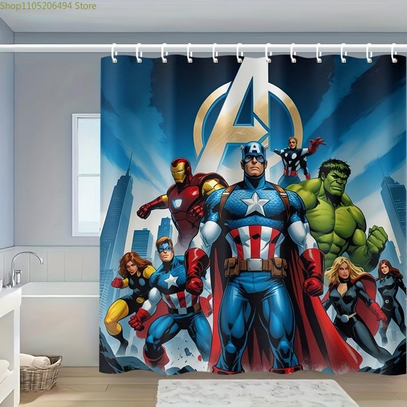 

Marvel Avengers Bathroom Curtain, Polyester Material, Easy To Install, Suitable For Home, Hotel, Apartment Decoration W60H190(CM)-1 Pcs