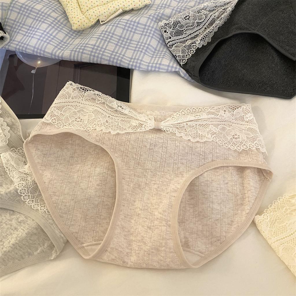 Moda Donna Primavera ed Estate Nuovi Slip a Triangolo in Pizzo e Cotone
