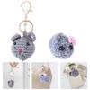 Mouse/Hamster Yarn Charm Keyring Soft Knitted Keychain Handmade Crochet Key Chain Colorful Bag Pendant for Women Girls