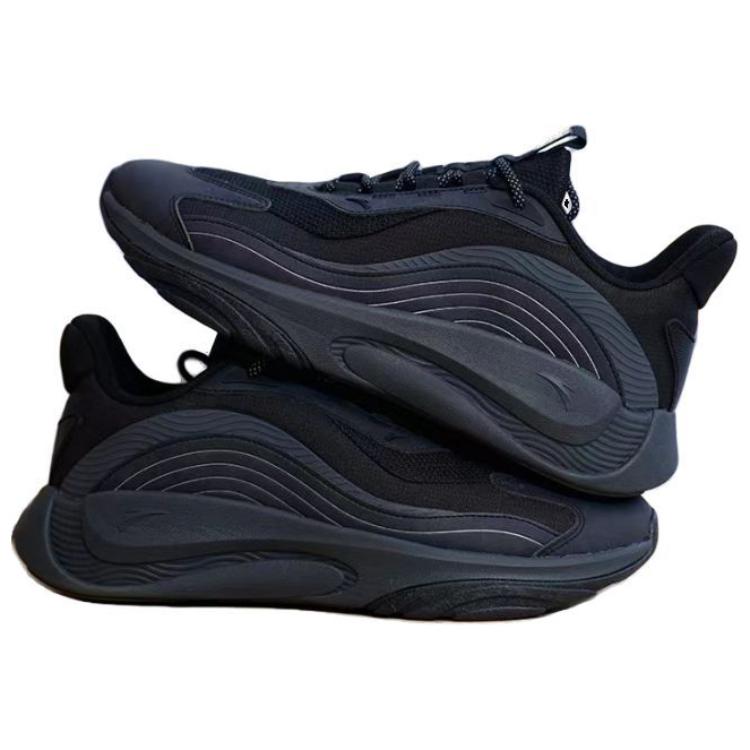 Anta Comfortable Versatile Wear Resistant Low Top Casual Shoes Women Sneakers Black 122338840S-1