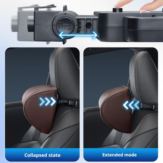 Adjustable Car Headrest with Memory Foam U-Shape Neck Pillow for Shoulder Support Comfortable Car Pillow for Most Vehicles