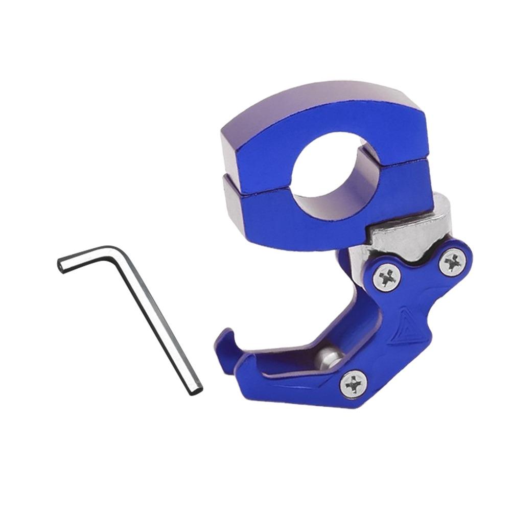 Multi-functional Motorcycle Holder Aluminum Alloy 22mm Diameter Helmet Holder Universal Handlebar Storage Hook синий