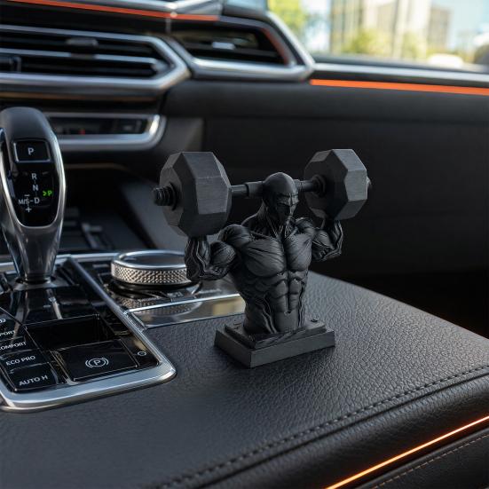 Figurka svalovce 3D tisk, matná černá, realistický model svalové postavy pro vzpírání se stabilní základnou, dekorace do posilovny pro muže, dárek pro fitness