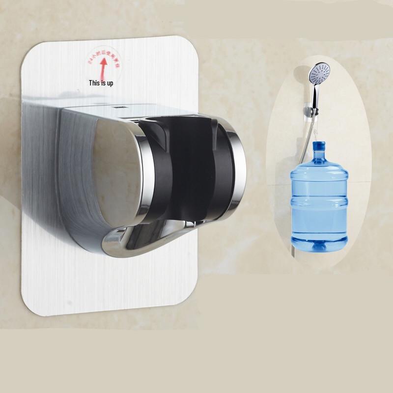 Adhesive No-Drill Adjustable Shower Head Bracket for Rainfall Shower