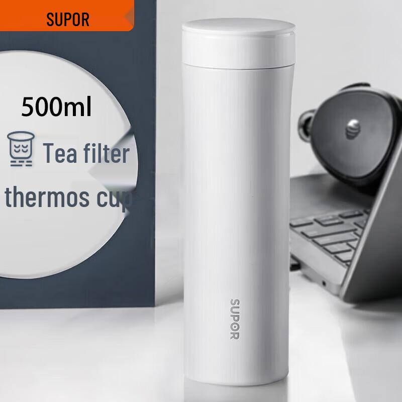 SUPOR 316L Stainless Steel Vacuum Insulated Bottle with Tea Infuser