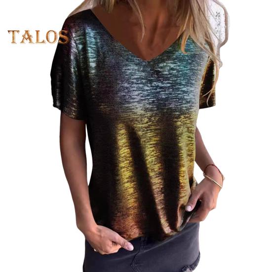 

Женская летняя повседневная футболка с круглым вырезом и коротким рукавом, пуловер, топы, яркий цвет, свободная футболка, уличная одежда 2XL синий