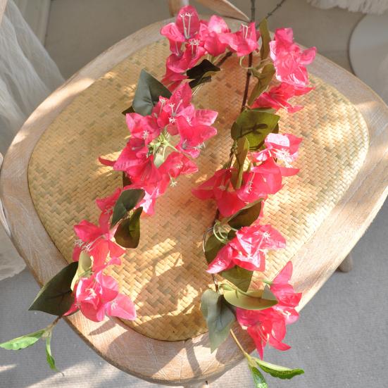 Artificial Bougainvillea Speetabilis Realistic UV Resistant Fake Silk Flower Indoor Outdoor Garden Wedding Party Faux Bloom Decoration