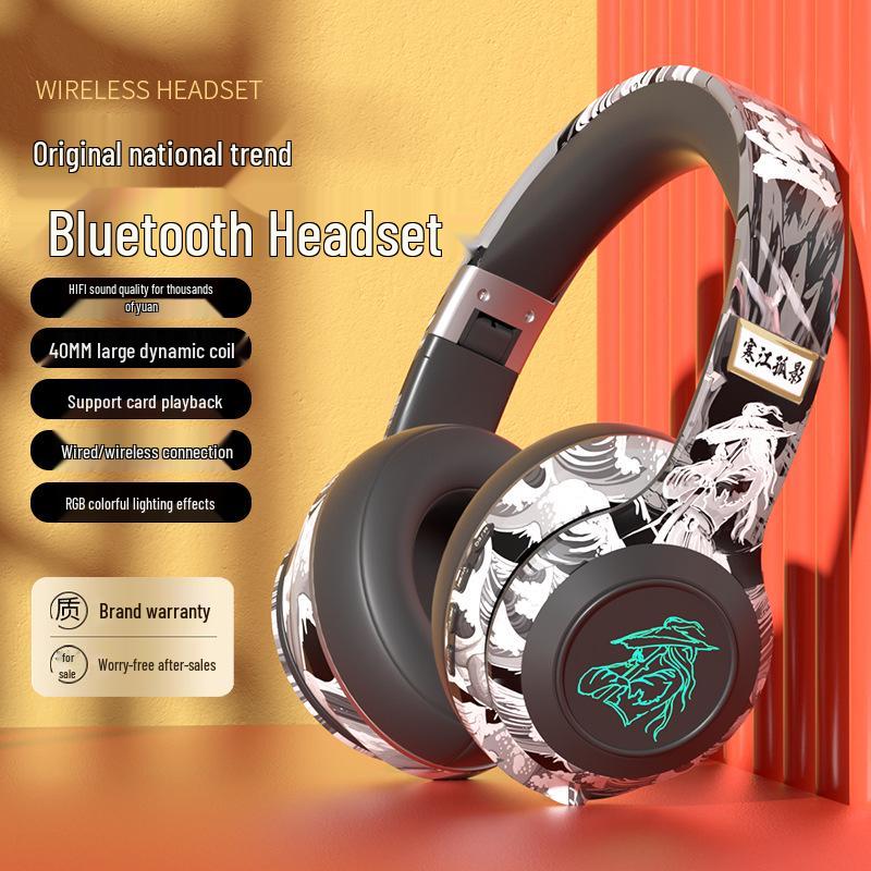 Guochao Graffiti Bluetooth Wireless Over-Ear Gaming Headphones - New Design Bestseller.