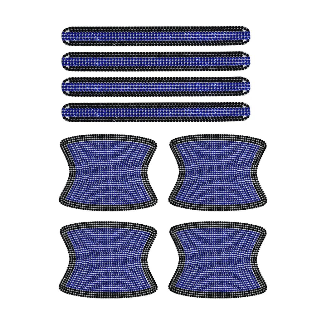 Crystal Diamond Car Door Bowl Handle Protective Stickers Auto Decal Vehicle Sticker Decoration Car Bling Accessories for Women