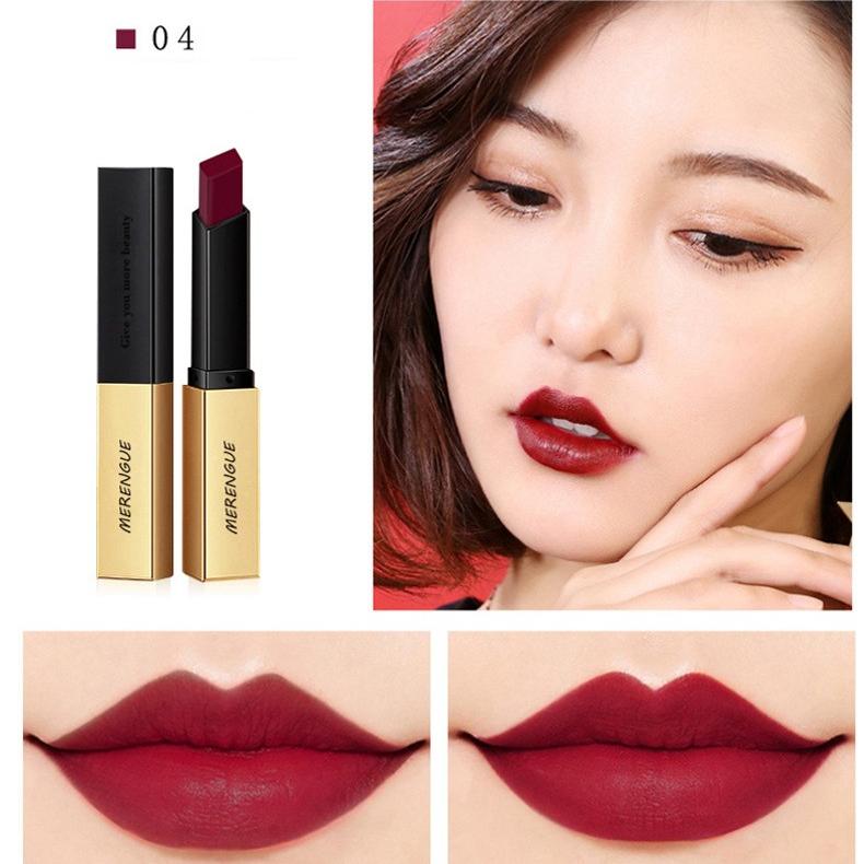 Tanabata Valentinstag Hot Send Girlfriend Small Gold Bar Thin Tube Matte Matte Matte Neue Farbe Lippenstift Lasting Students Set
