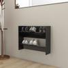 VidaXL Wall-mounted Shoe Cabinet Glossy Black 80x18x60 Cm Chipboard