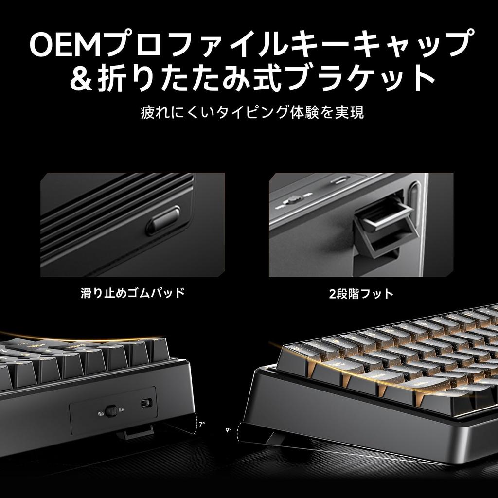 DIERYA DK68E 60% Compact Mechanical Gaming Keyboard with Hot-Swap, Gasket Mount, Creamy Keystroke Sound, Fully Programmable, Volume Knob, RGB