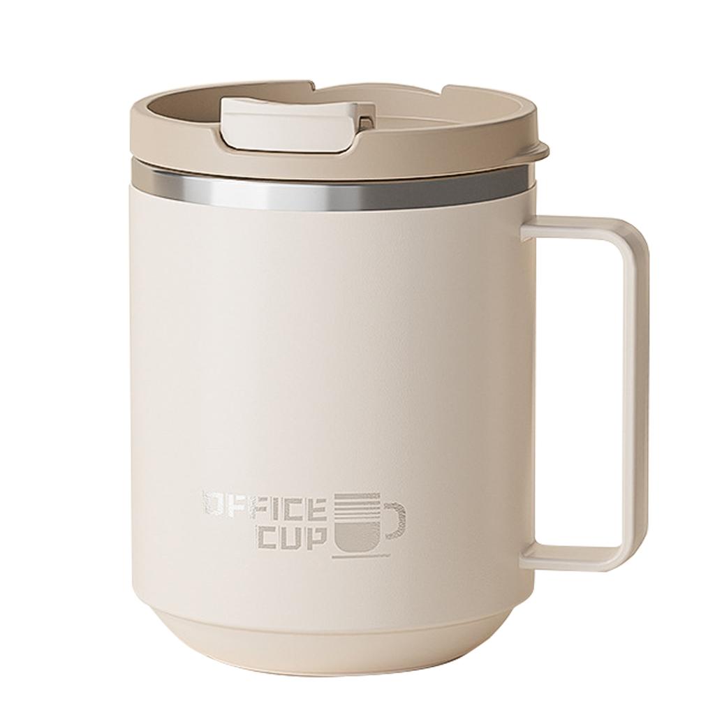WORTHBUY 304 Stainless Steel Double Wall Insulated Coffee Mug With Handle Portable Sealed Water Cup Large Capacity Drinking Cup