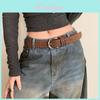 Retro American Suede Belt For Women With Metal Embellishments For Casual Wear